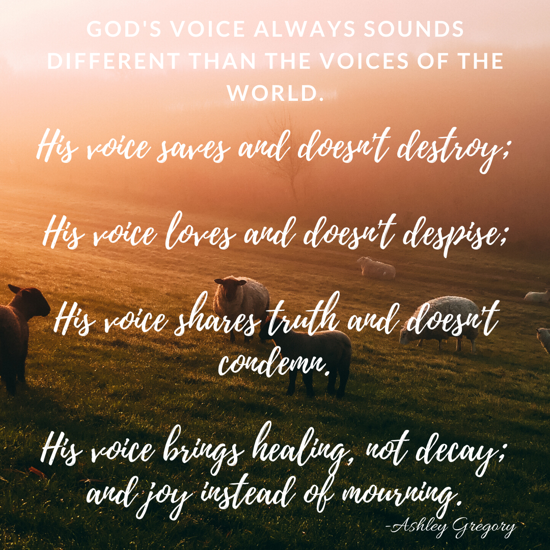 When God speaks to us, it isn’t the loudness of His voice that captures us, it is the calm, quiet, assured voice of His love that draws us in closer. God's voice will always sound different than the voices of the wor
